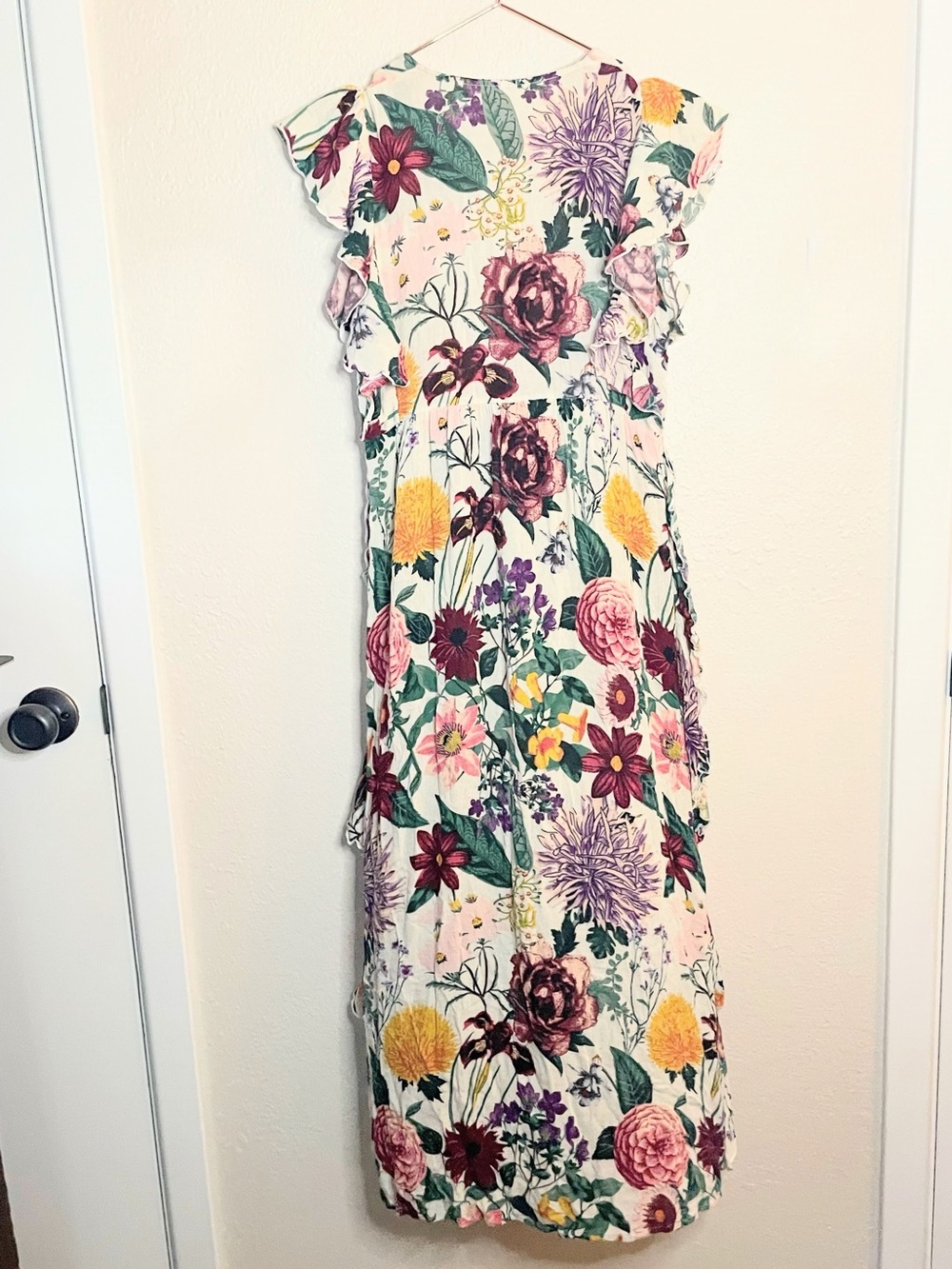 Free People Bonita Floral Ruffle Midi Dress XS - Picture 11 of 14
